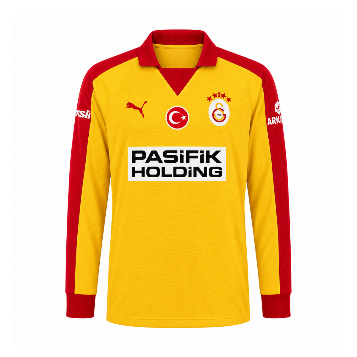 Galatasaray SK 2025/26 Yellow Retro Long Sleeve Jersey