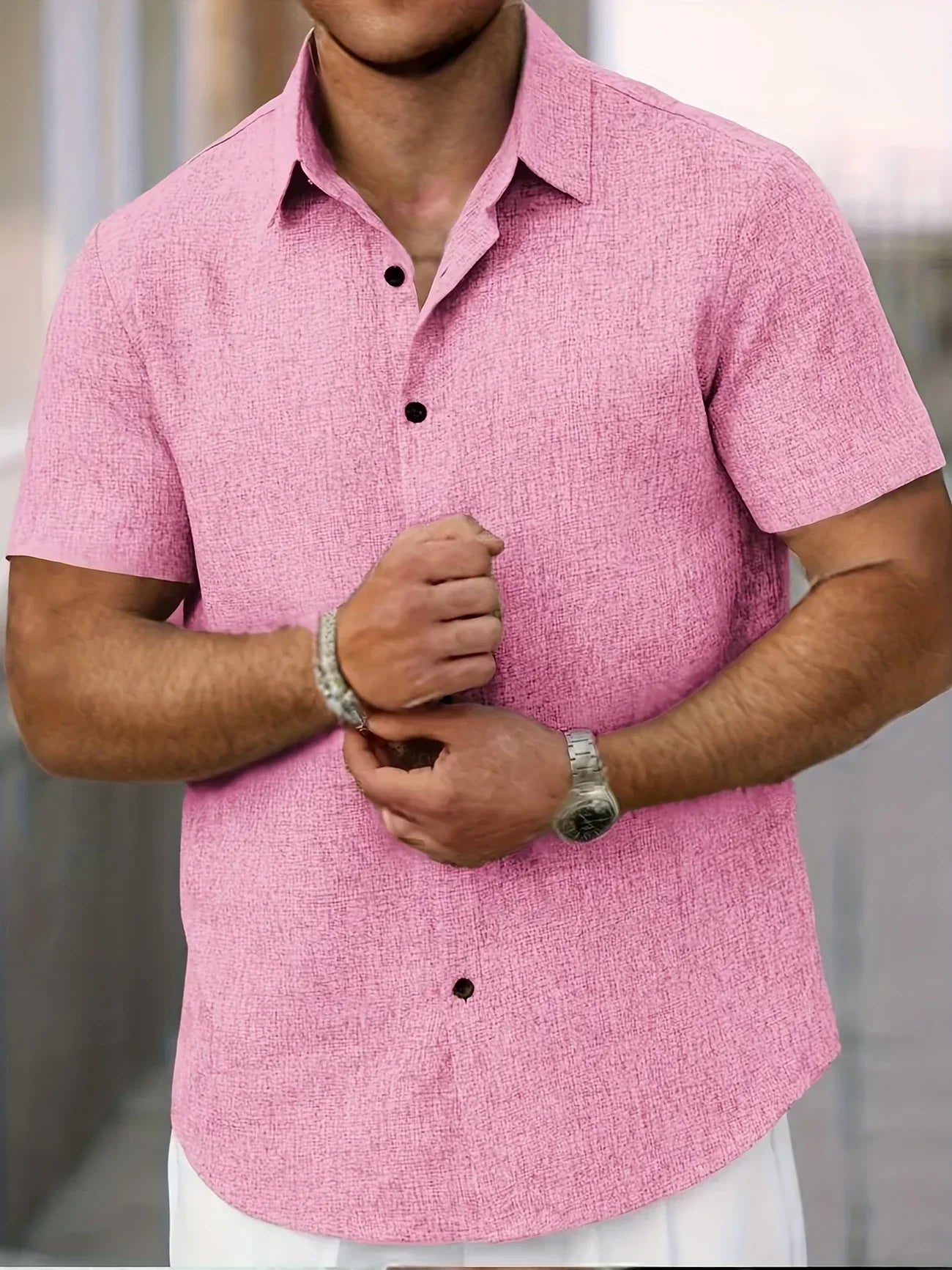 Ana&José | Camisa ligera de manga corta en mezcla de lino