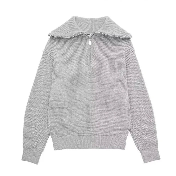 Ana&José | Sudadera con cremallera rayada